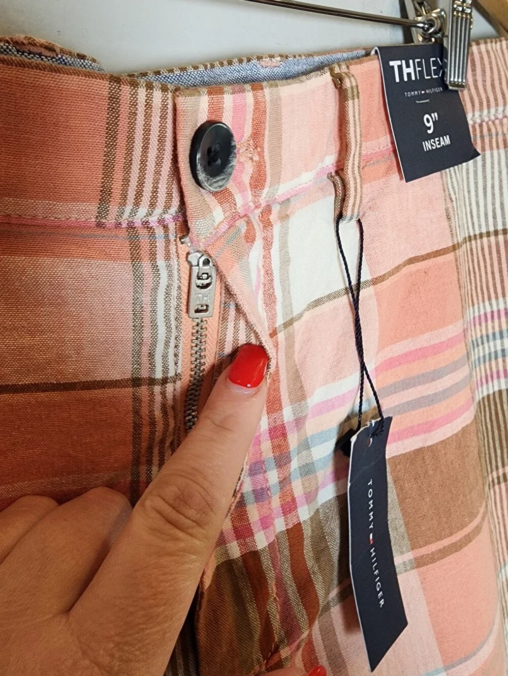Linen Cotton NWT Tommy Hilfiger Plaid 9
